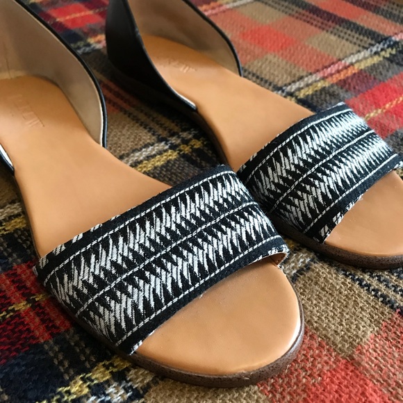 J.Crew Factory Morgan Peep-Toe Flats EUC - Picture 4 of 7